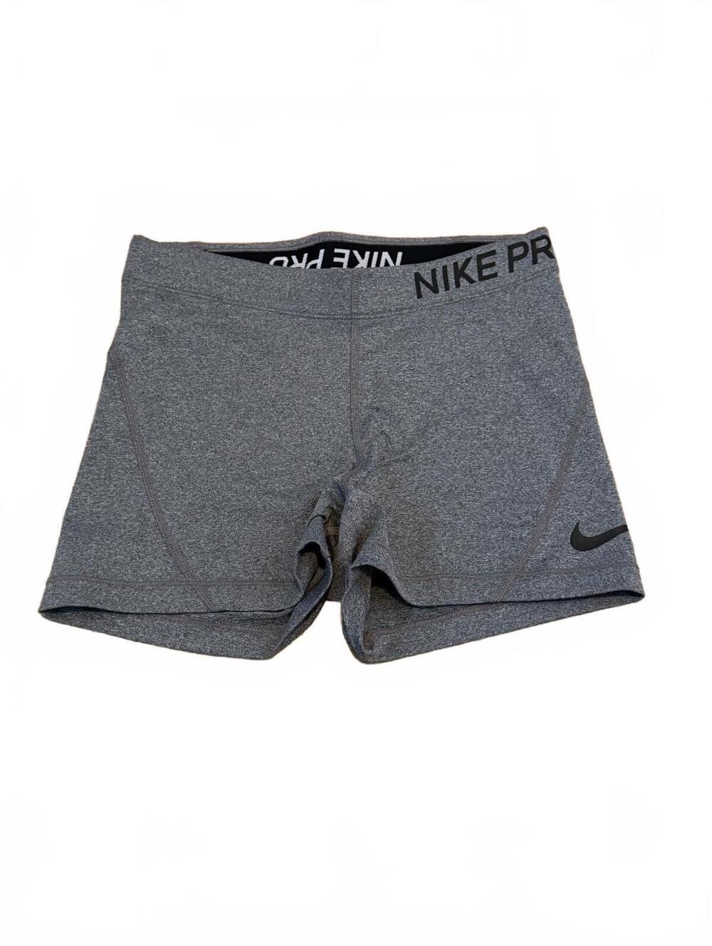 Nike Pro Dri-FIT Gray Athletic Compression Shorts | Size S